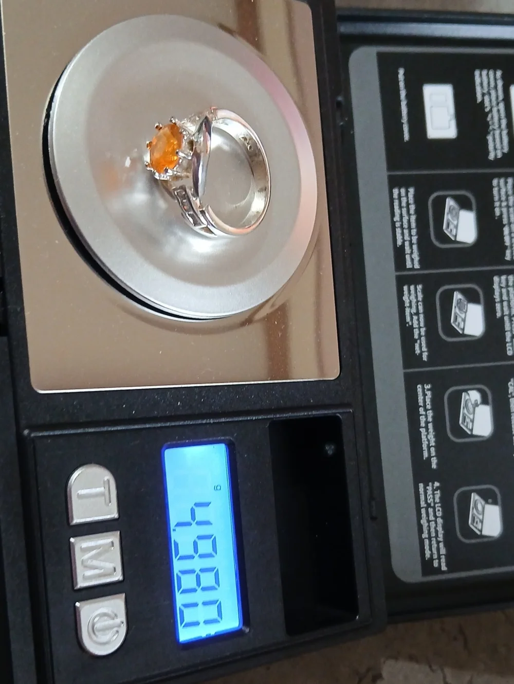 Vintage Mexican Fire Opal Size 6.75 Silver Ring